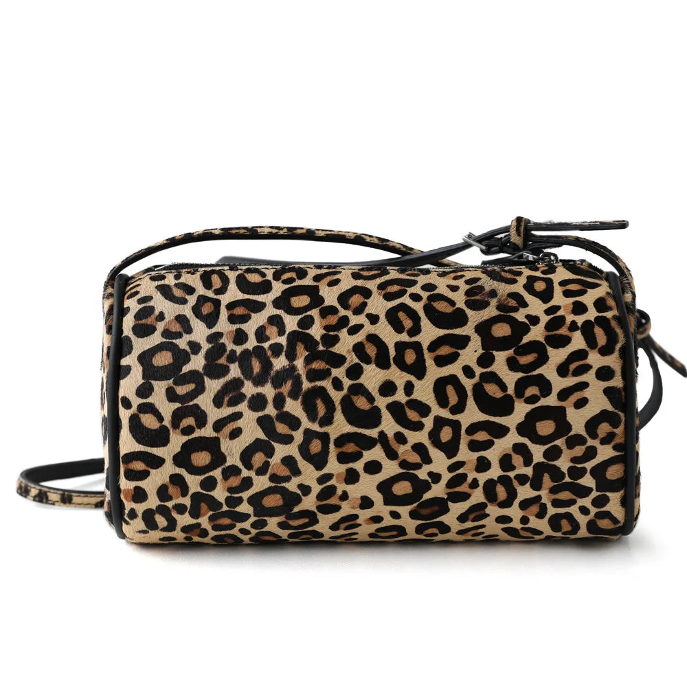 Simple Leopard Print 90s Pen Holder Bag High-End Feeling Underarm Single Shoulder Mini Handbag for Mobile Phones