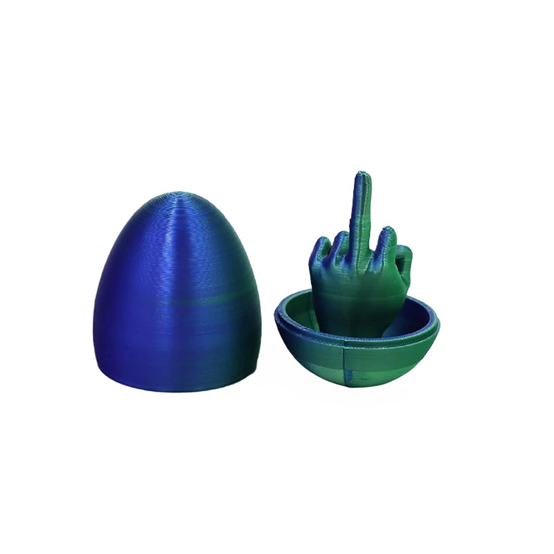Easter Egg 3D Printing Middle Finger Ornaments Funny Middle Finger Egg Decompress Desktop Decorative Crafts Prank Gift