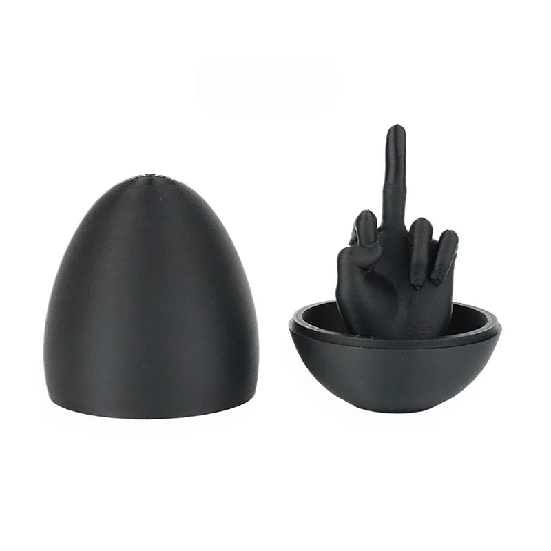 Easter Egg 3D Printing Middle Finger Ornaments Funny Middle Finger Egg Decompress Desktop Decorative Crafts Prank Gift