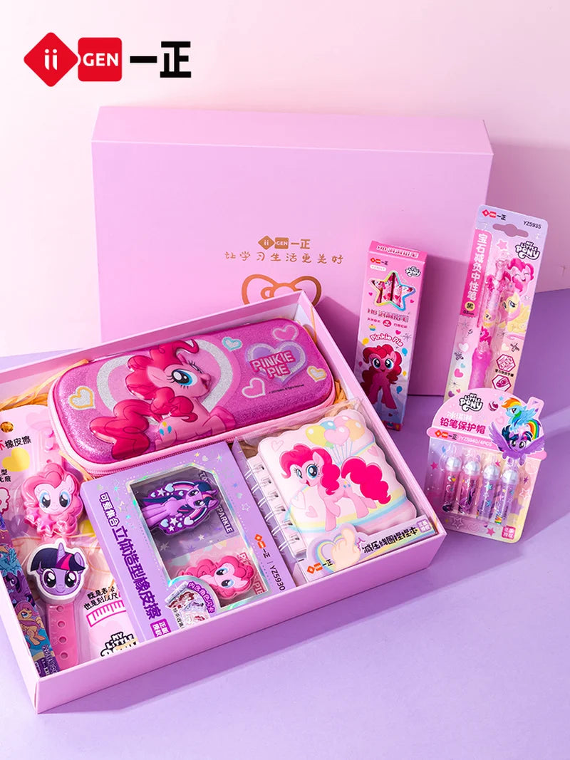 Student Stationery Set Gift iiGEN Little Pony Study Supplies Box Girls Birthday Learning Tools Craft Supplies Large Package