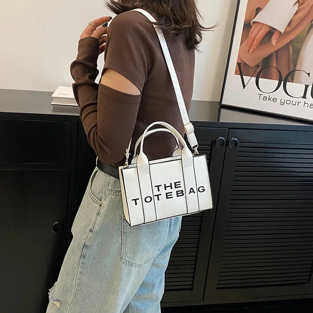 Solid Words Lette Leisure Large Bag,Luxury Fashion Designer Bag for PU The Tote Bag for Women Crossbody Female Handbag NEW
