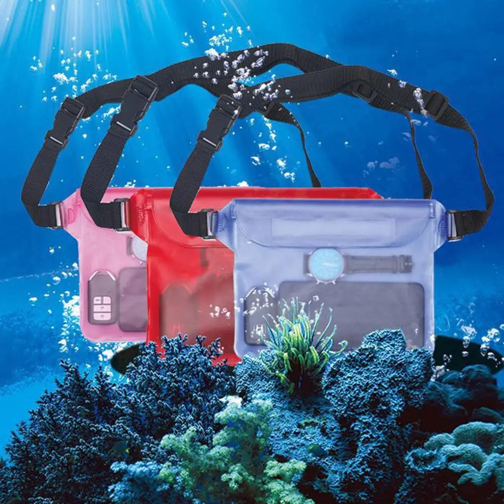 Waterproof Swimming Bag Sealing Drift Diving Waist Pack Skiing Underwater Phone Case Cover Dry Shoulder Bag For Beach Boat Sport