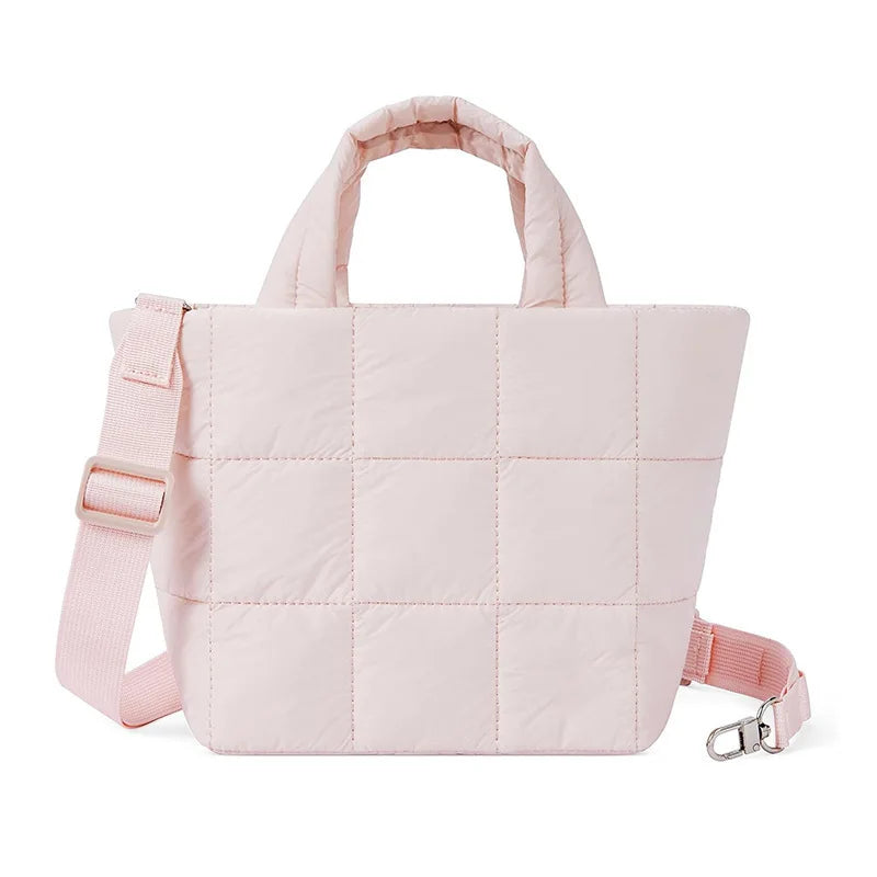 Lightweight Adjustable body Bag Women Casual Shoulder Bag Fluffy Quilted body Bag Durable Large capacity Multicompartment bag