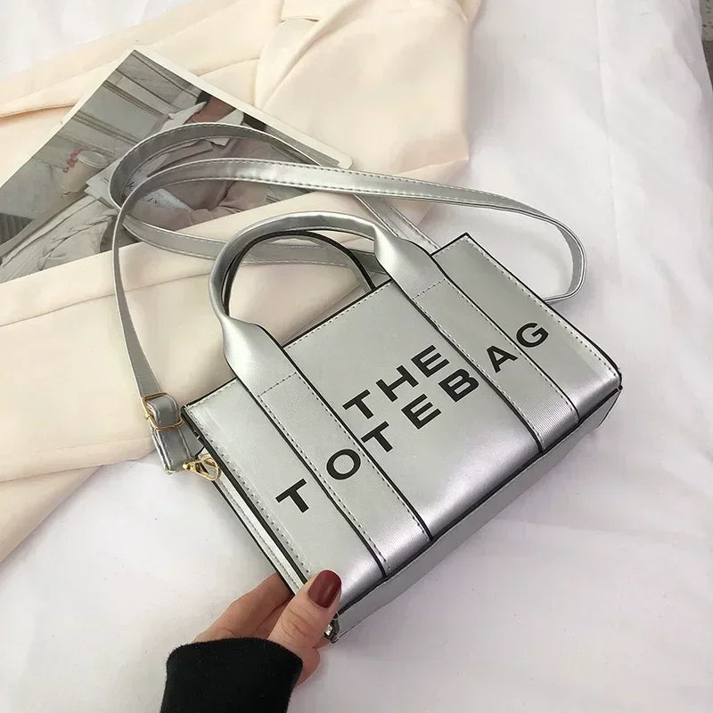 Solid Words Lette Leisure Large Bag,Luxury Fashion Designer Bag for PU The Tote Bag for Women Crossbody Female Handbag NEW