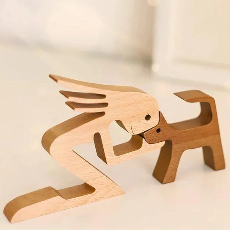 Personalized Wooden Ornaments Pet Carvings Cute Puppy Custom Wood Dog Cat Craft Sculpture Gift Pet Lovers