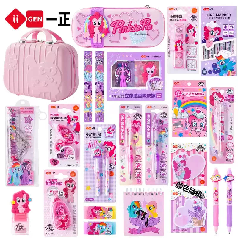 Student Stationery Set Gift iiGEN Little Pony Study Supplies Box Girls Birthday Learning Tools Craft Supplies Large Package