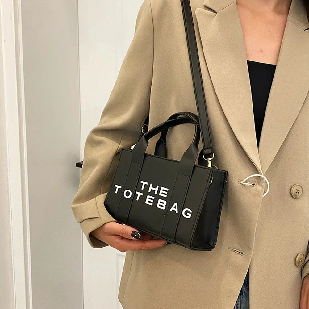 Solid Words Lette Leisure Large Bag,Luxury Fashion Designer Bag for PU The Tote Bag for Women Crossbody Female Handbag NEW
