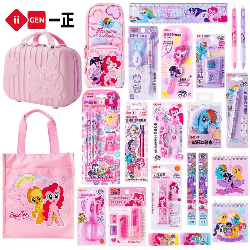 Student Stationery Set Gift iiGEN Little Pony Study Supplies Box Girls Birthday Learning Tools Craft Supplies Large Package