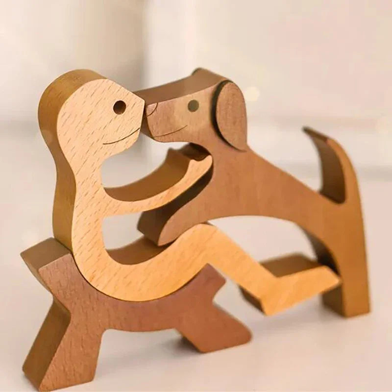 Personalized Wooden Ornaments Pet Carvings Cute Puppy Custom Wood Dog Cat Craft Sculpture Gift Pet Lovers
