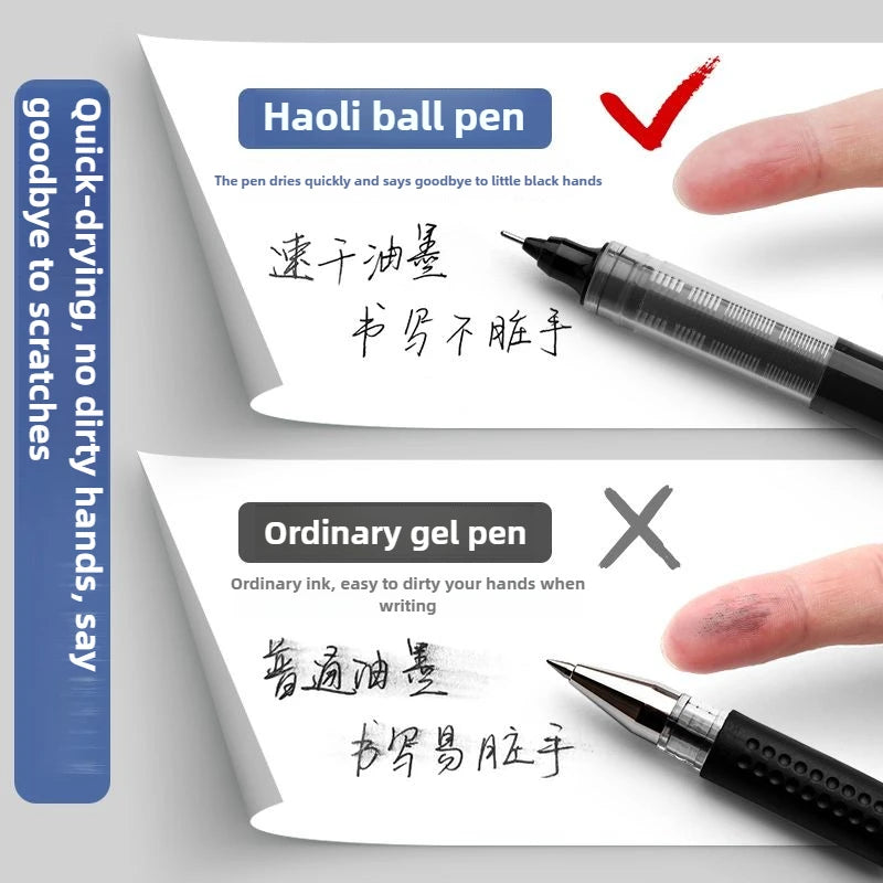 10Pcs High Quality Needle Type Gel Pen Straight Liquid Ballpoint Pens Perfect Kawaii Stationery for School/Office Writing Supply
