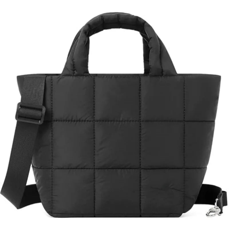 Lightweight Adjustable body Bag Women Casual Shoulder Bag Fluffy Quilted body Bag Durable Large capacity Multicompartment bag